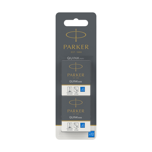 Inktpatroon Parker Quink Mini Uitwasbaar Blauw