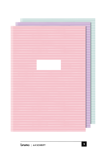 Schrift A4 Lijn Pastel 5-Pak