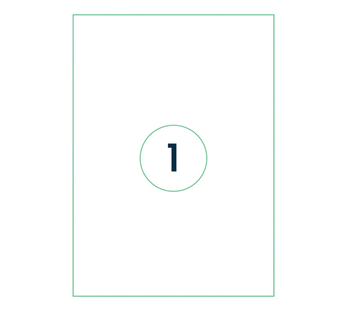 Etiket Qbasic A4 1.000 Vel 210X297MM 1000 Labels