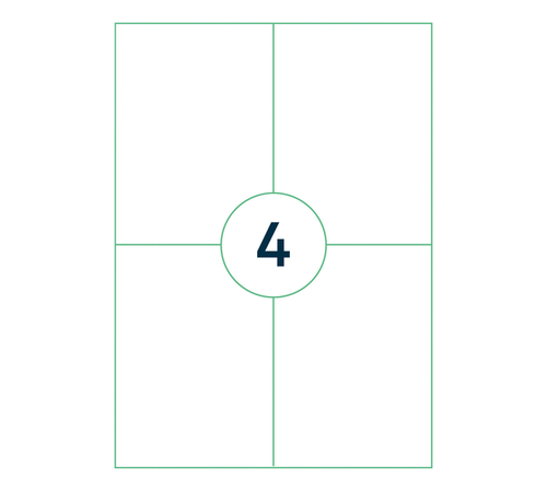 Etiket Qbasic A4 1.000 Vel 105X148MM 4000 Labels