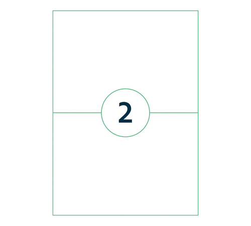 Etiket Qbasic A4 1.000 Vel 210X148MM 2000 Labels