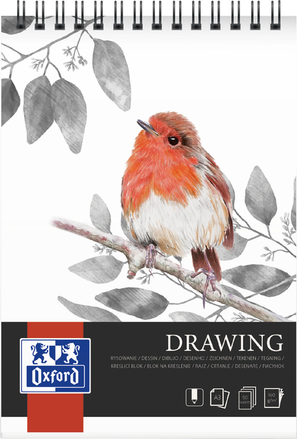 Tekenblok Oxford Drawing A3 30 Vel 160 Gram Spiraal