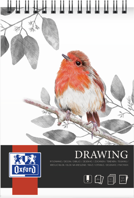 Tekenblok Oxford Drawing A4 50 Vel 160 Gram Spiraal