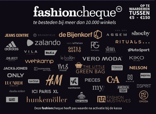 Cadeaukaart + Envelope Fashioncheque Black