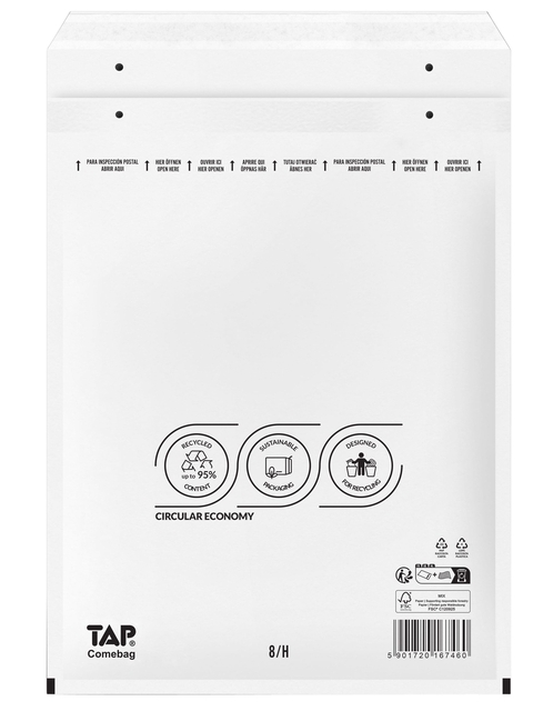 Envelop Tap Comebag Luchtkussen Nr18 290X370MM 100 Stuks