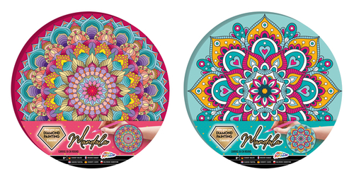 Diamond Painting Mandala, Canvas 30 CM Round 2 Ass