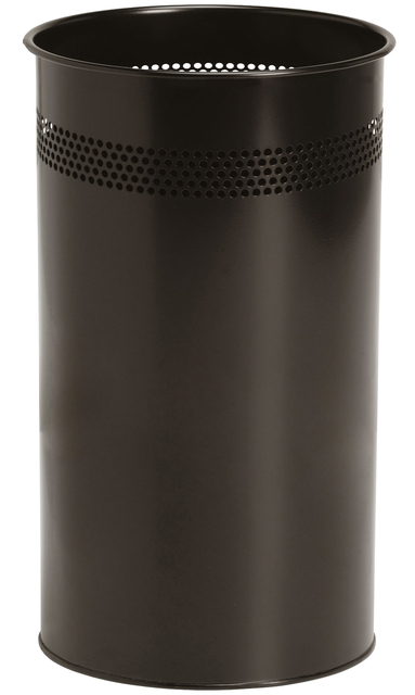 Papierbak Brasq 21 Liter RVS Zwart