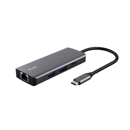 Adapter Trust Dalyx 6-In-1 Usb-C Multipoort Grijs