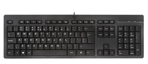 Toetsenbord HP 125 Qwerty Zwart