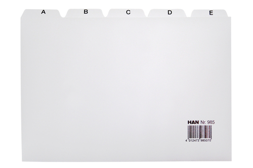 Tabkaart Han Afabet A5 Ha-985 Lichtgrijs