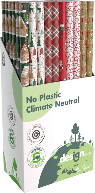 Inpakpapier Ig Group Kerst 200X70CM Assorti