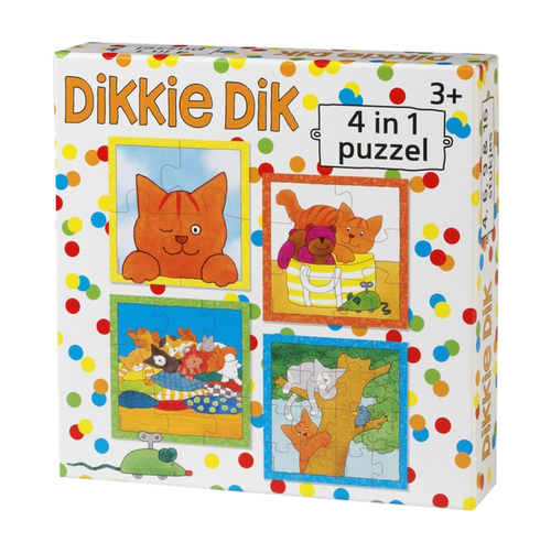 Dikkie Dik 4 In 1 Puzzel (4+6+9+16 Stukjes)