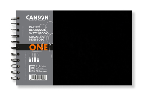 Schetsboek Canson Art Book One Spiraalgebonden 160Vel 100GR 216X140MM Wit
