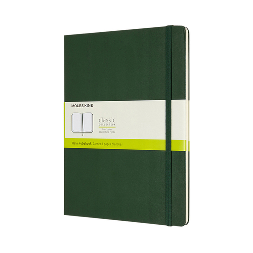 Notitieboek Moleskine XL 190X250MM Blanco Hard Cover Myrtle Green