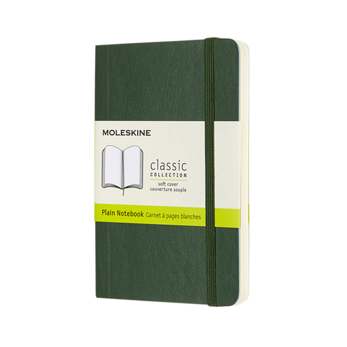 Notitieboek Moleskine Pocket 90X140MM Blanco Soft Cover Myrtle Green