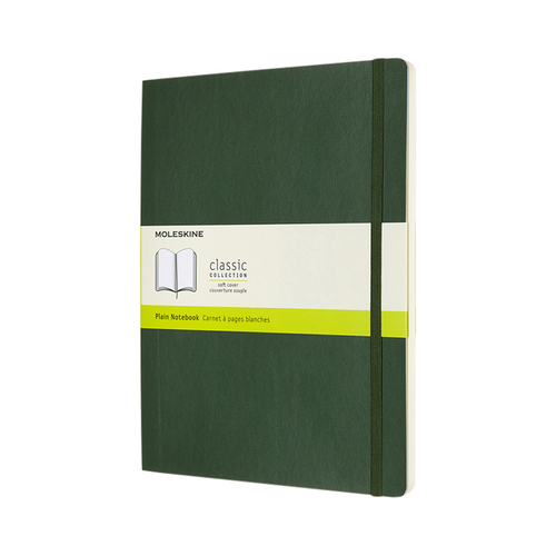 Notitieboek Moleskine XL 190X250MM Blanco Soft Cover Myrtle Green