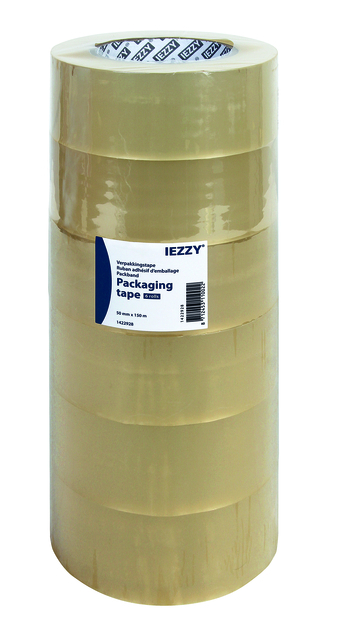 Verpakkingstape Iezzy PP 50MMX150M (Jumbo) Transparant 6 Rollen
