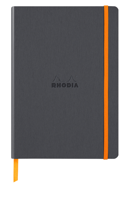 Notitieboek Rhodia A5 Lijn 80 Vel 90GR Titanium