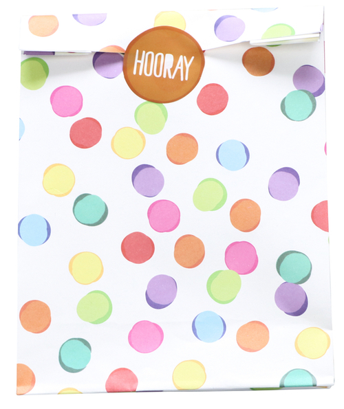 Uitdeelzakjes Haza Festive Colors Met Stickers 6 Stuks