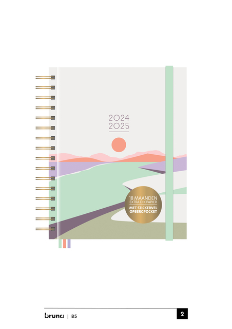 B5 Schoolagenda 24/25 Pastel - Landscape
