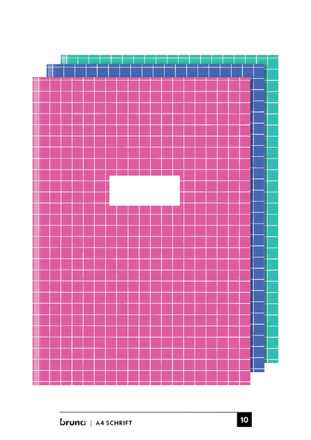 5-Pak A4 Schriften Met Ruiten - Trend