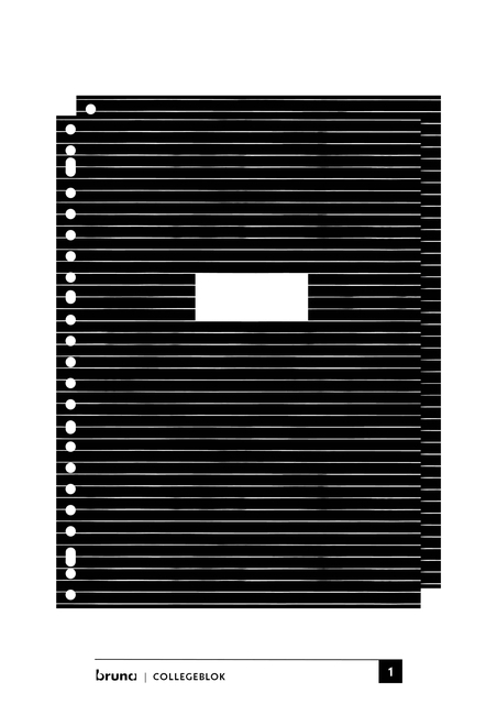 Collegeblok A4 Lijn 2Pak Basis - Zwart