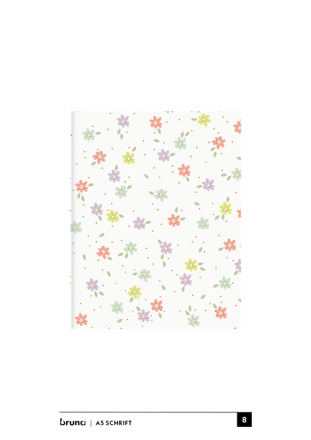 Hardcover A5 Schrift Pastel - Miniflower