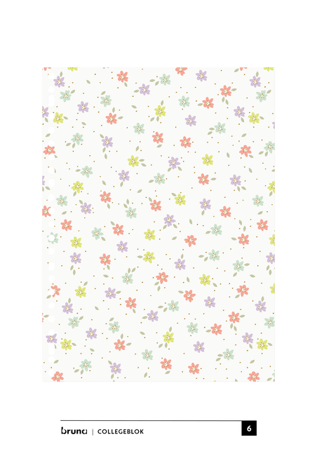 Collegeblok A4 Lijn Pastel - Miniflower