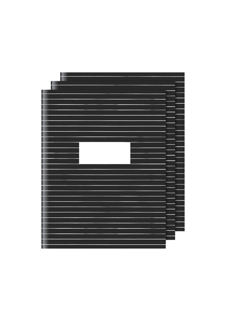 10-Pak A5 Schriften Met Lijnen - Zwart