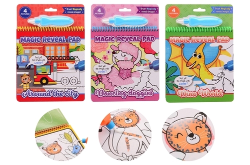 Magisch Tekenblok Met Waterkwast 3 Assorti