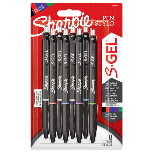 Gelschrijver Sharpie S-Gel Medium Assorti Blister À 8 Stuks
