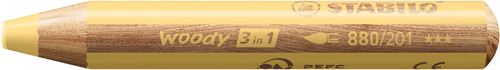 Kleurpotloden Stabilo 880 Woody 3 In 1 Multitalent Pastel Geel