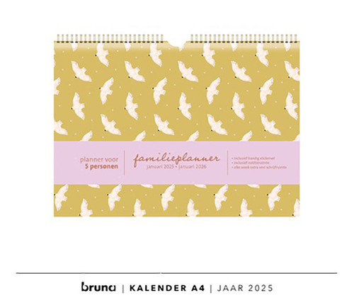 Familieplanner 2025 A4 Week - CF Birds
