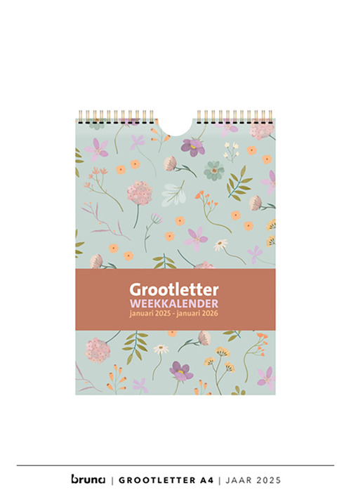 Kalender 2025 A4 1WK GL CF Spring Flowers Kantoorartikel 1430009