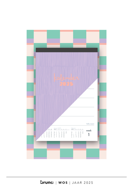 Kalender 2025 Schild 2WK - CC Checkerboard