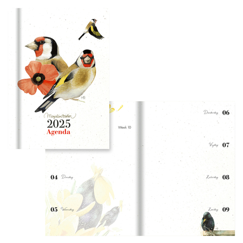 Agenda 2025 Hallmark Marjolein Bastin 79X110MM 7Dagen/2Pagina's Vogels