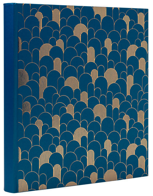 Fotoalbum Exacompta 29X32CM 60 Zwarte Pagina's Néo Déco Blauw