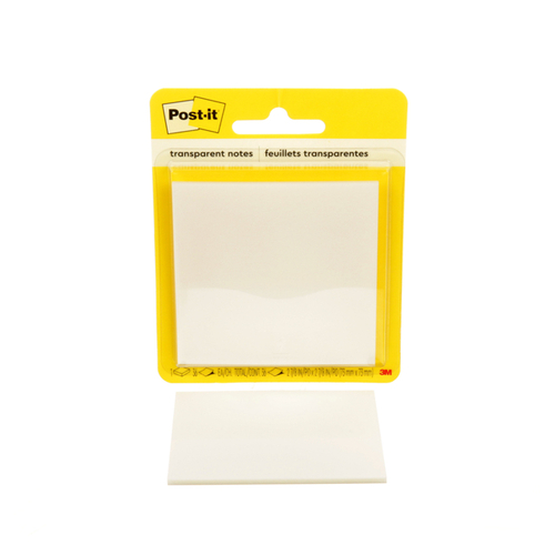 Memoblok Post-It 3M 73X73MM Transparant