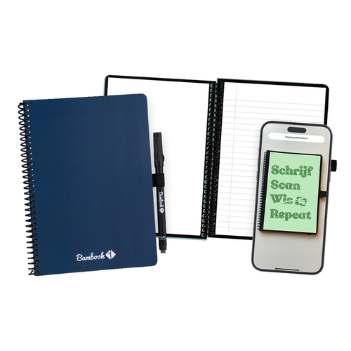 Notitieboek Bambook Original Navy A5 Lijn 40 Pagina's Uitwisbaar