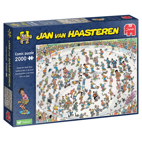 Jan Van Haasteren - Skateboarden In De Bowl 2000 Stukjes