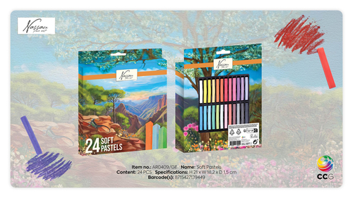 Pastelkrijt Nassau Fine Art Zacht Blister 24 Stuks Assorti