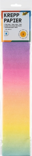 Crêpepapier Folia 50X250CM 10Vel 1650 Regenboog