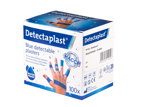 Waterafstotende Blauwe Pleister Detectaplast Assorti 100 Stuks
