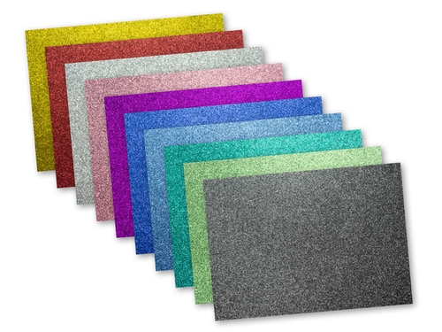 Glitterkarton Pak 10 Vel 25X35CM 10 Kleuren
