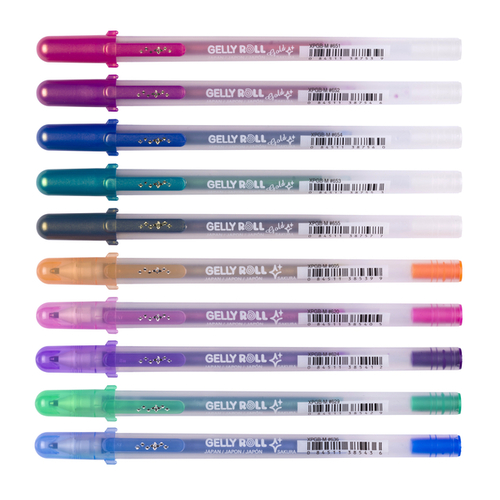 Gelschrijver Sakura Gelly Roll Gold Silver Shadow Set À 10 Kleuren