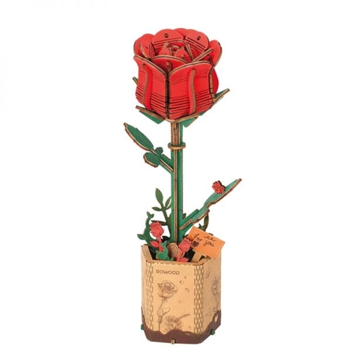 Robotime Houten Bloem Red Rose