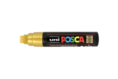 Paintmarker Uni Posca PC17K Extra Breed Rechthoek Goud