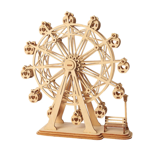 Robotime Ferris Wheel. Houten Miniatuur. Diy 3D Kit.