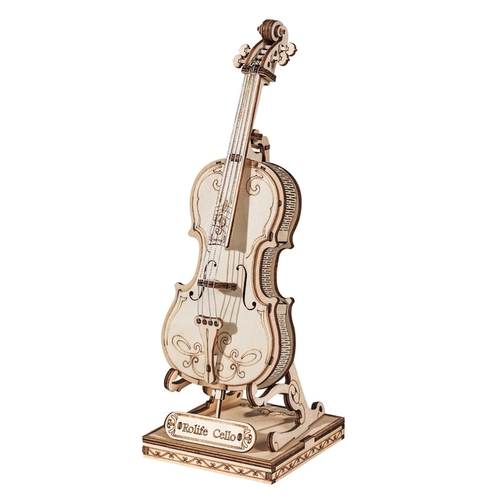 Robotime Cello. Houten Miniatuur. Diy 3D Kit.