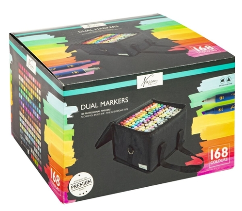 Alcoholmarkers Nassau Arts Duopunt Set À 168 Kleuren